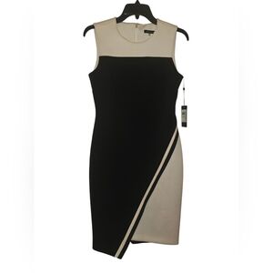 Tommy Hilfiger Black and Cream Sleeveless Dress Size 4 NTW